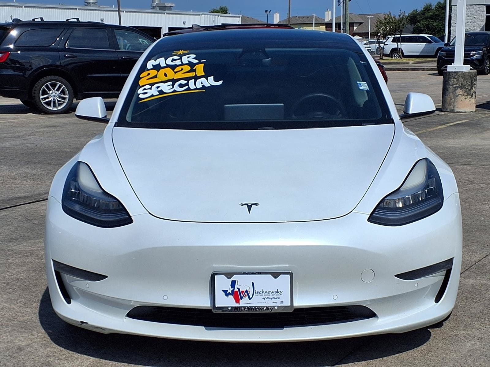 Used 2021 Tesla Model 3 Base with VIN 5YJ3E1EB4MF849344 for sale in Baytown, TX